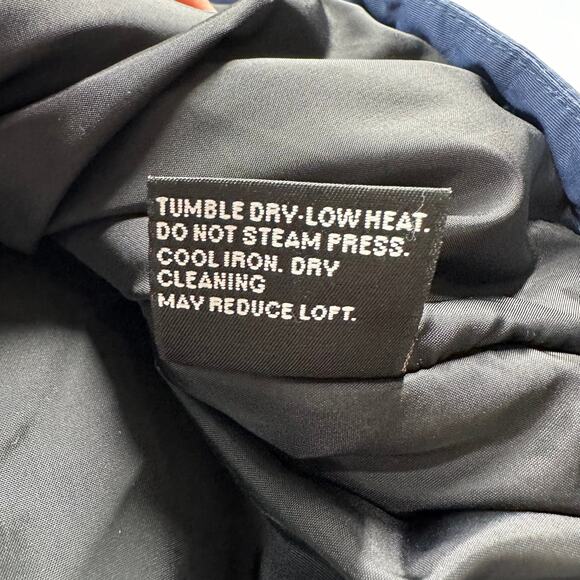 L.L. Bean Jacket Mens Large Blue Black Full Zip Hood Outdoor Warm Pockets Nylon - Picture 9 of 11